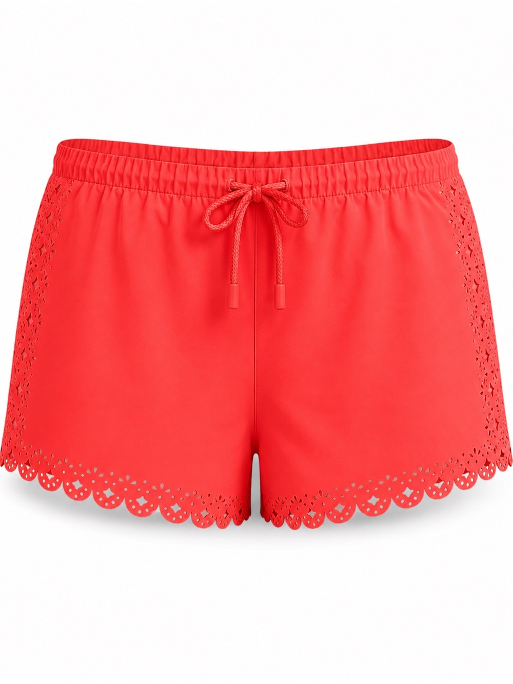 Seafolly Coral Laser-Cut Scallop Hem Drawstring Swim Shorts